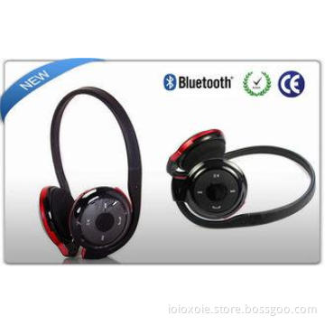 Black Neckband Bluetooth Sport Headphones MP3 Player SD Car